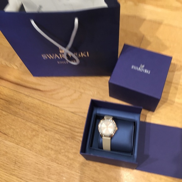 Swarovski leather band watch NWT